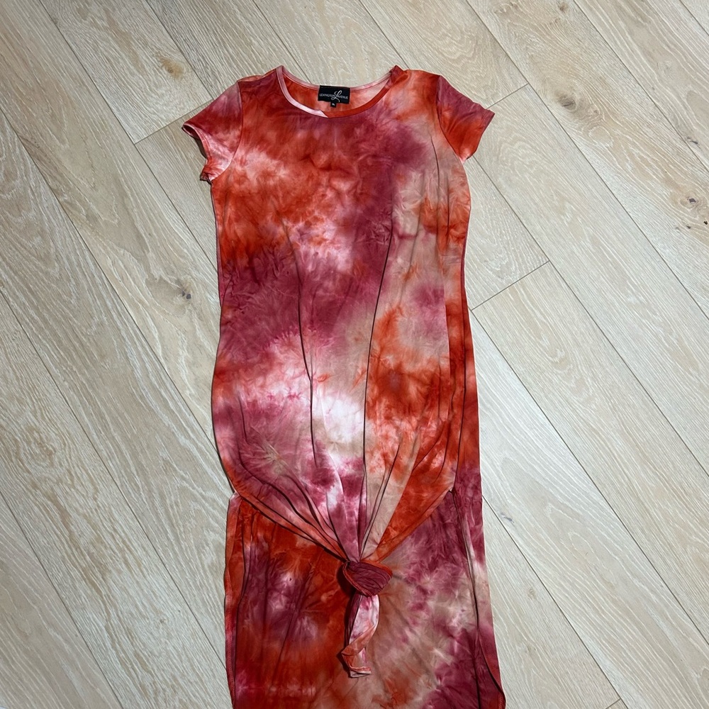 Tie-Dye Slit Dress